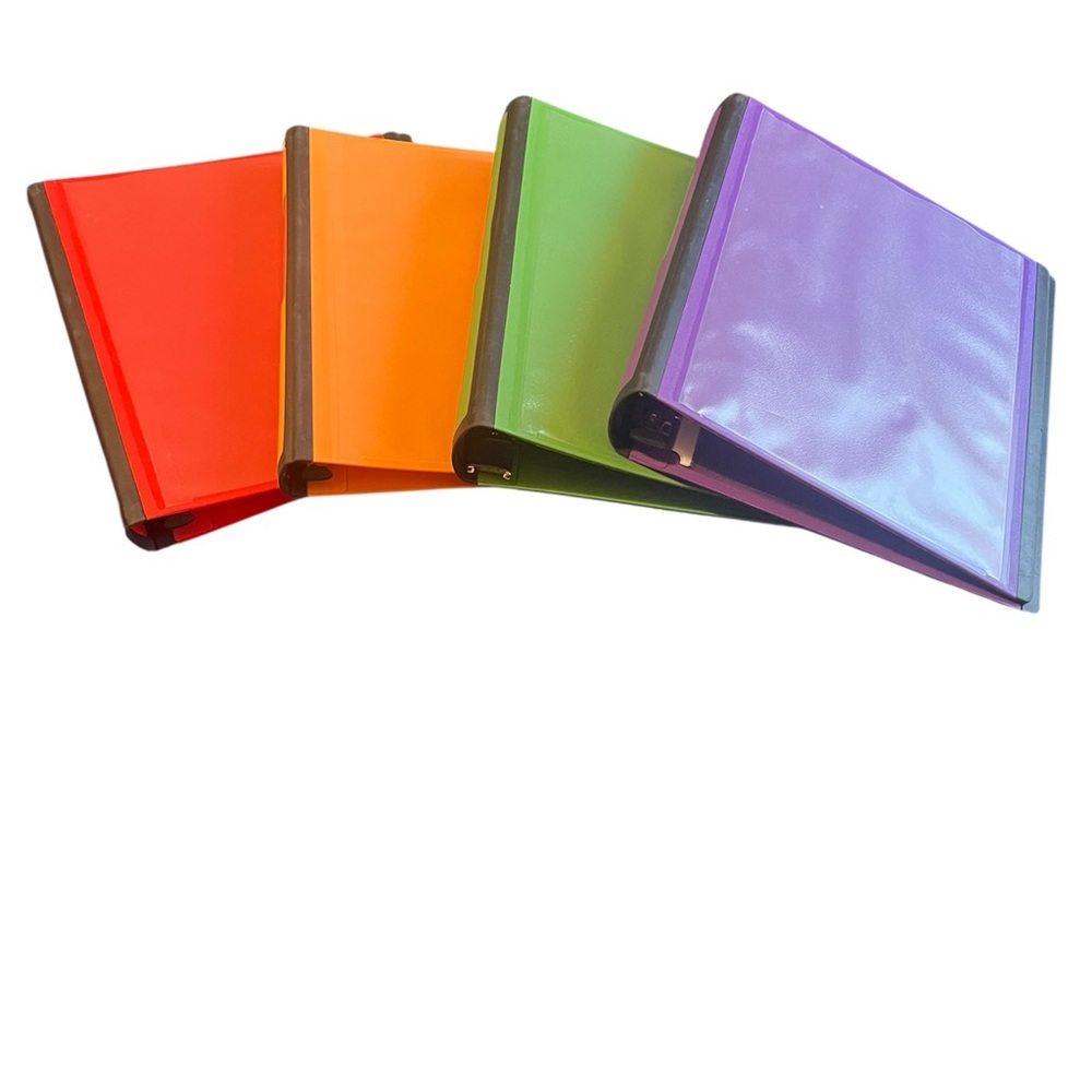 Notebook Binder Set - Red, Orange, Green, Purple